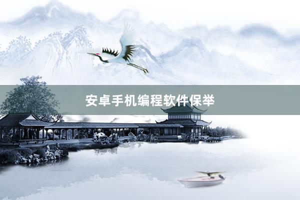 安卓手机编程软件保举